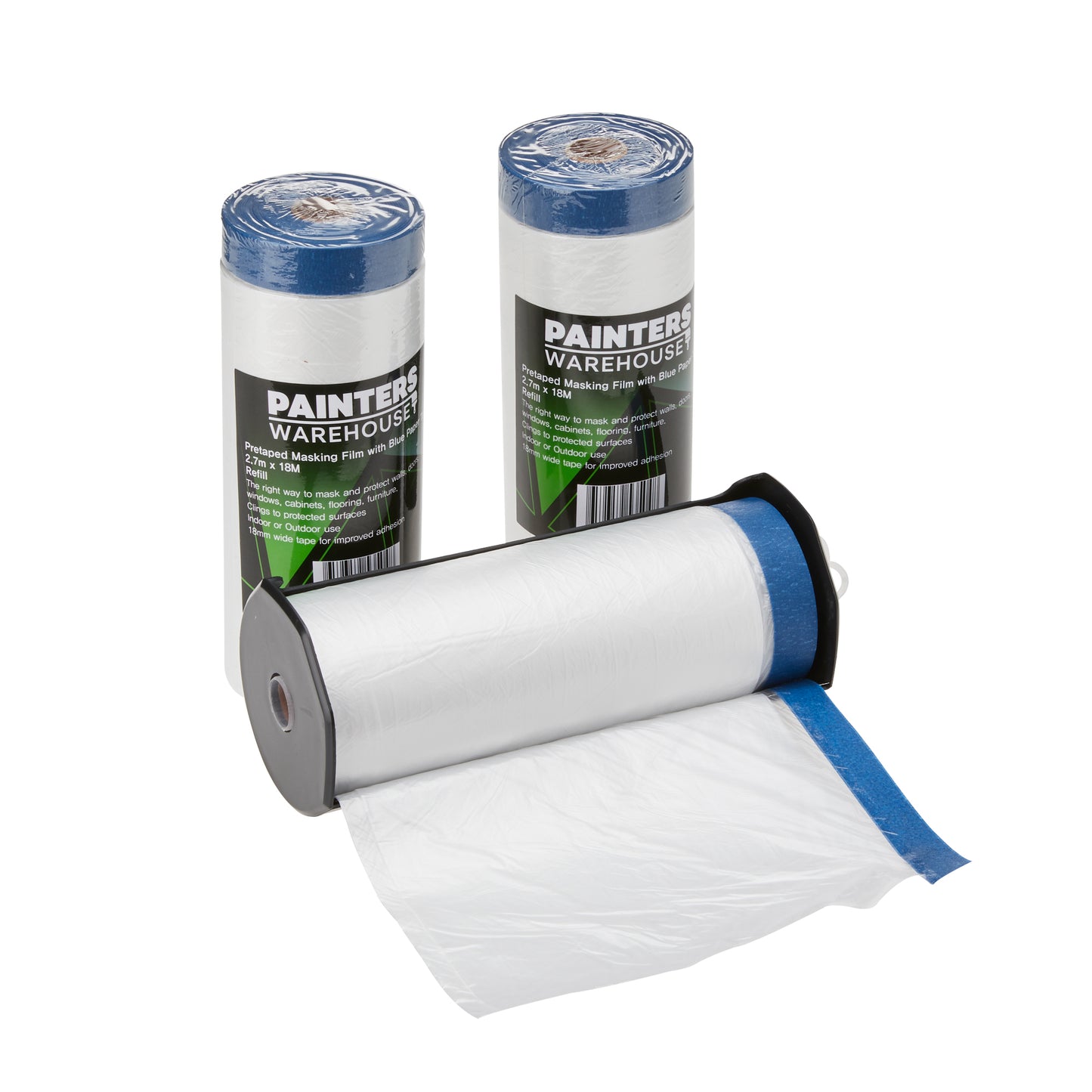 Pre-Taped Masking Film with Dispenser plus Refills