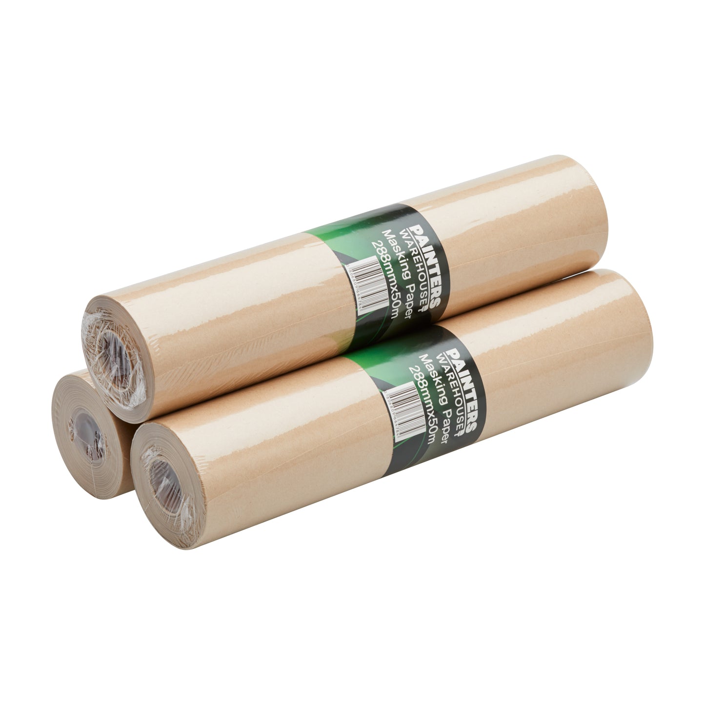 Painters Warehouse Masking Paper 288mm x 50M to protect surface areas from paint overspray. Purchase in a 3 pack