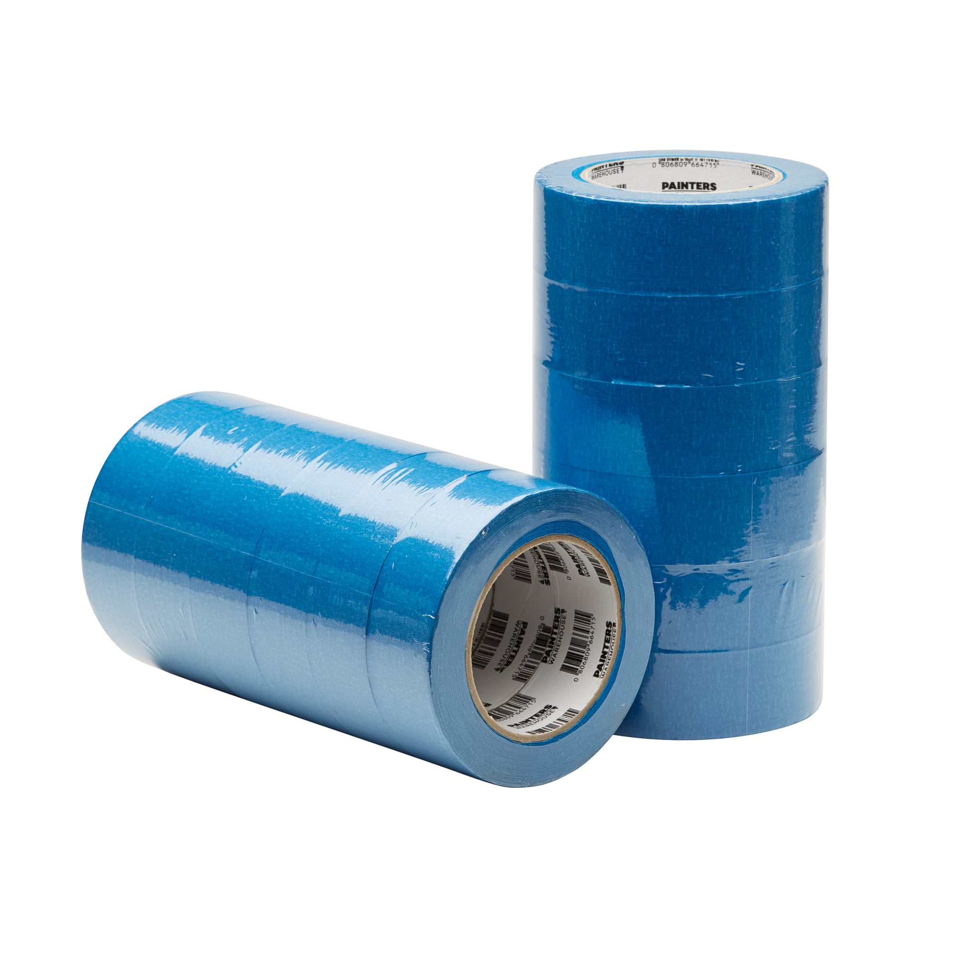 Two six packs of blue painters masking tape